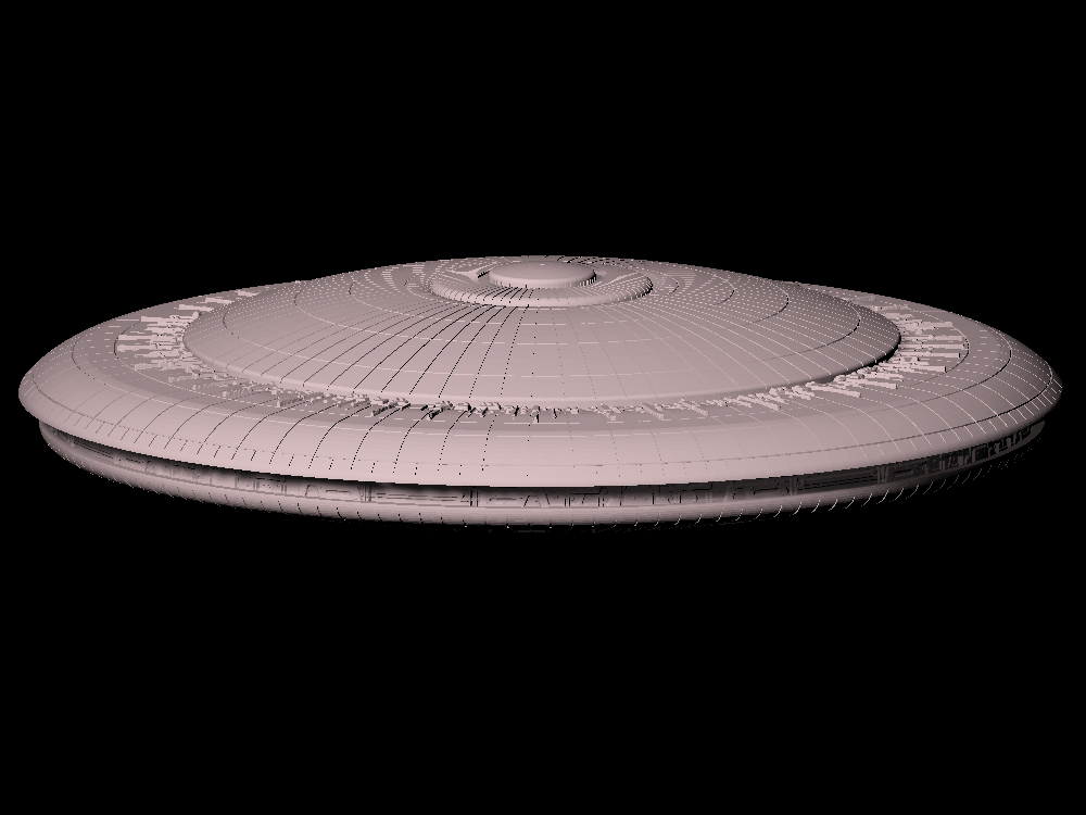 Visitors mothership scaled one in forty thousand