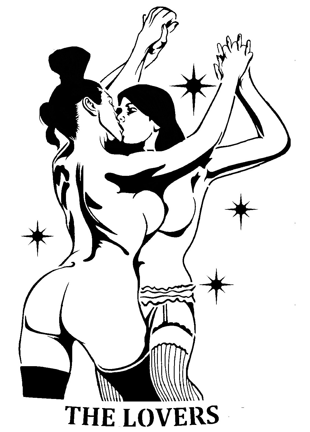 The Lovers stencil