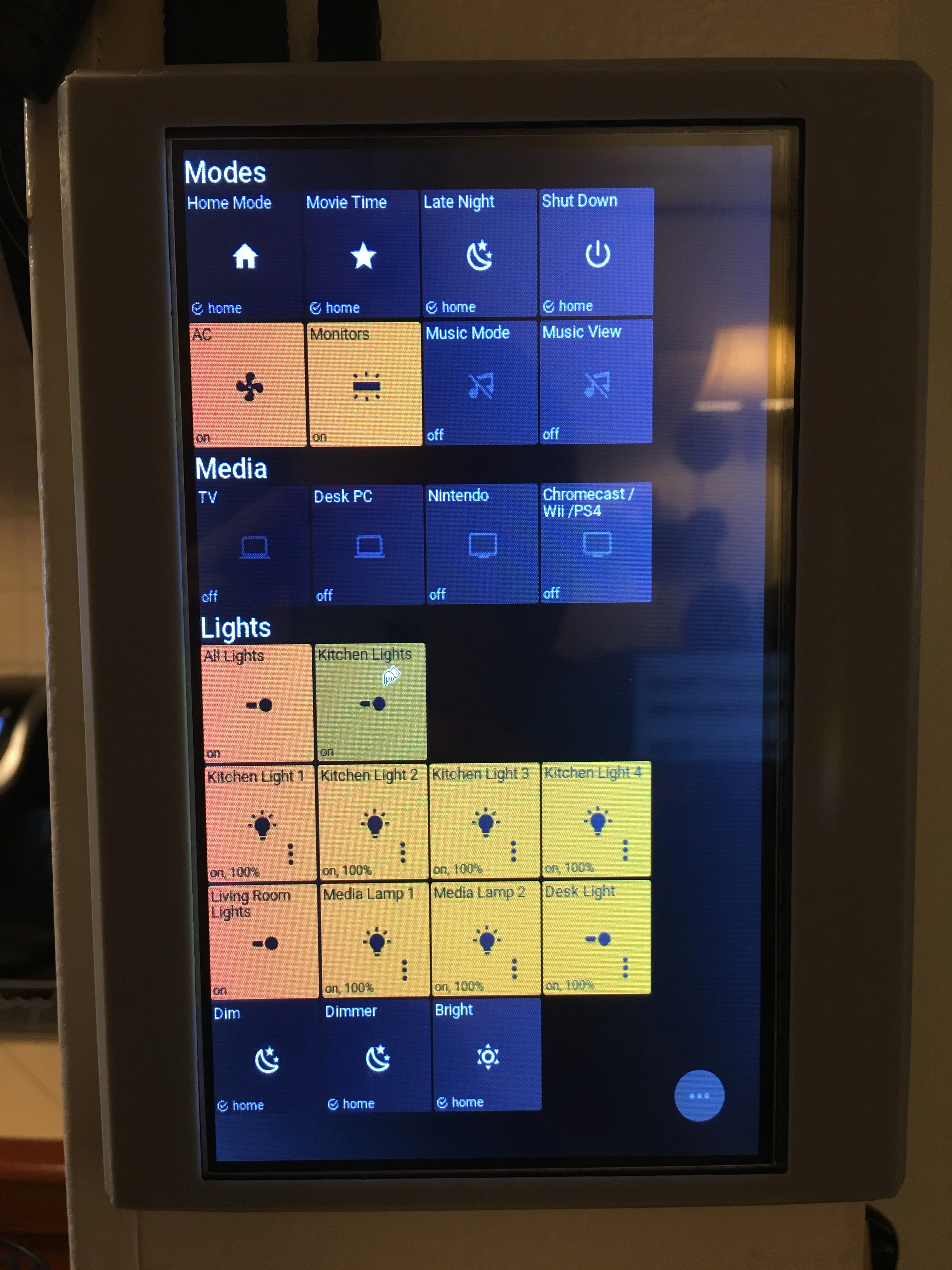 Home Automation Smart Panel running on Raspberry Pi
