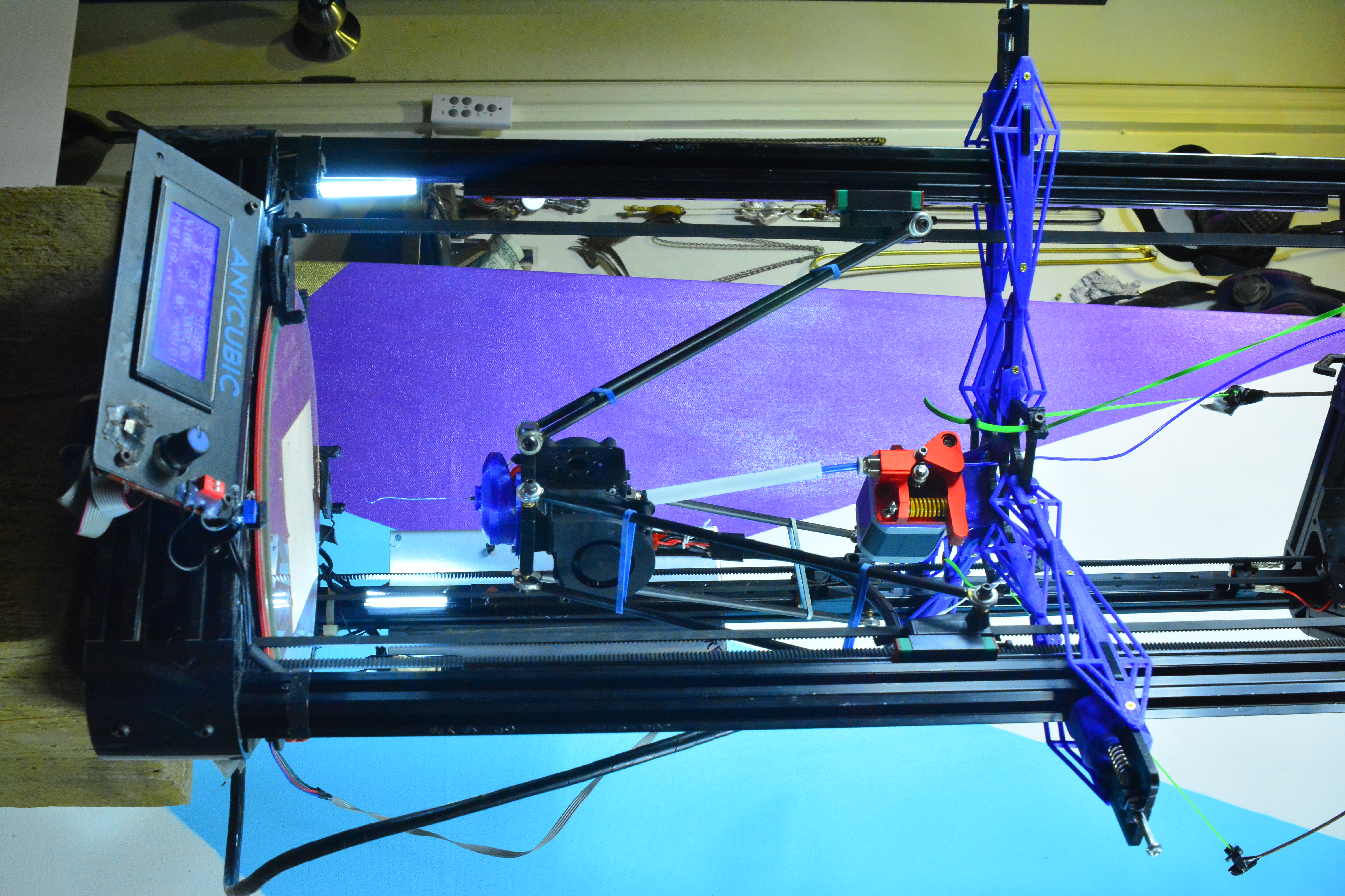 Flying extruder delta printer part