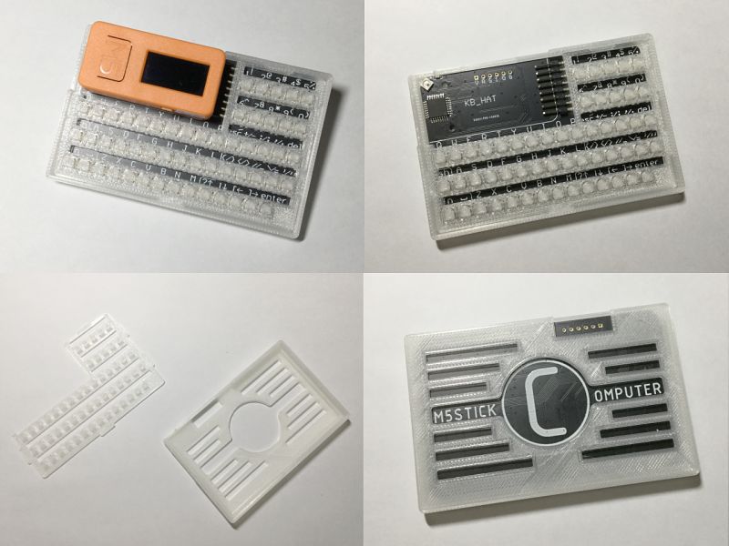 frame and key-top for M5StickC CardKB HAT