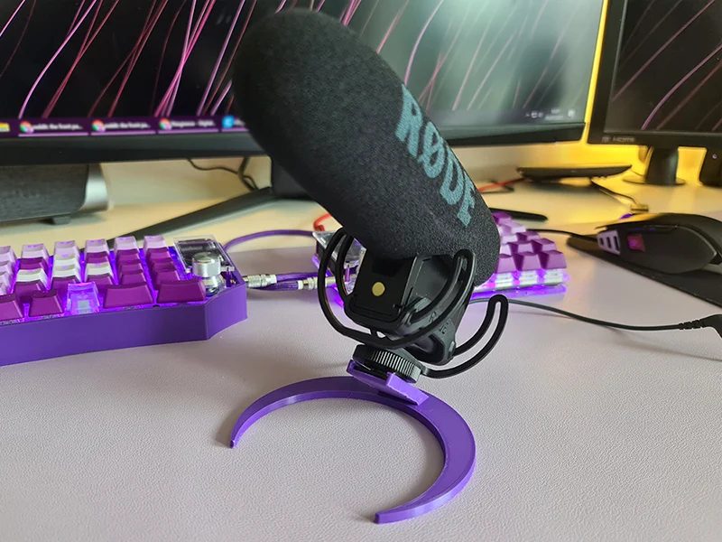 Crescent Moon Microphone/Cold Shoe Stand