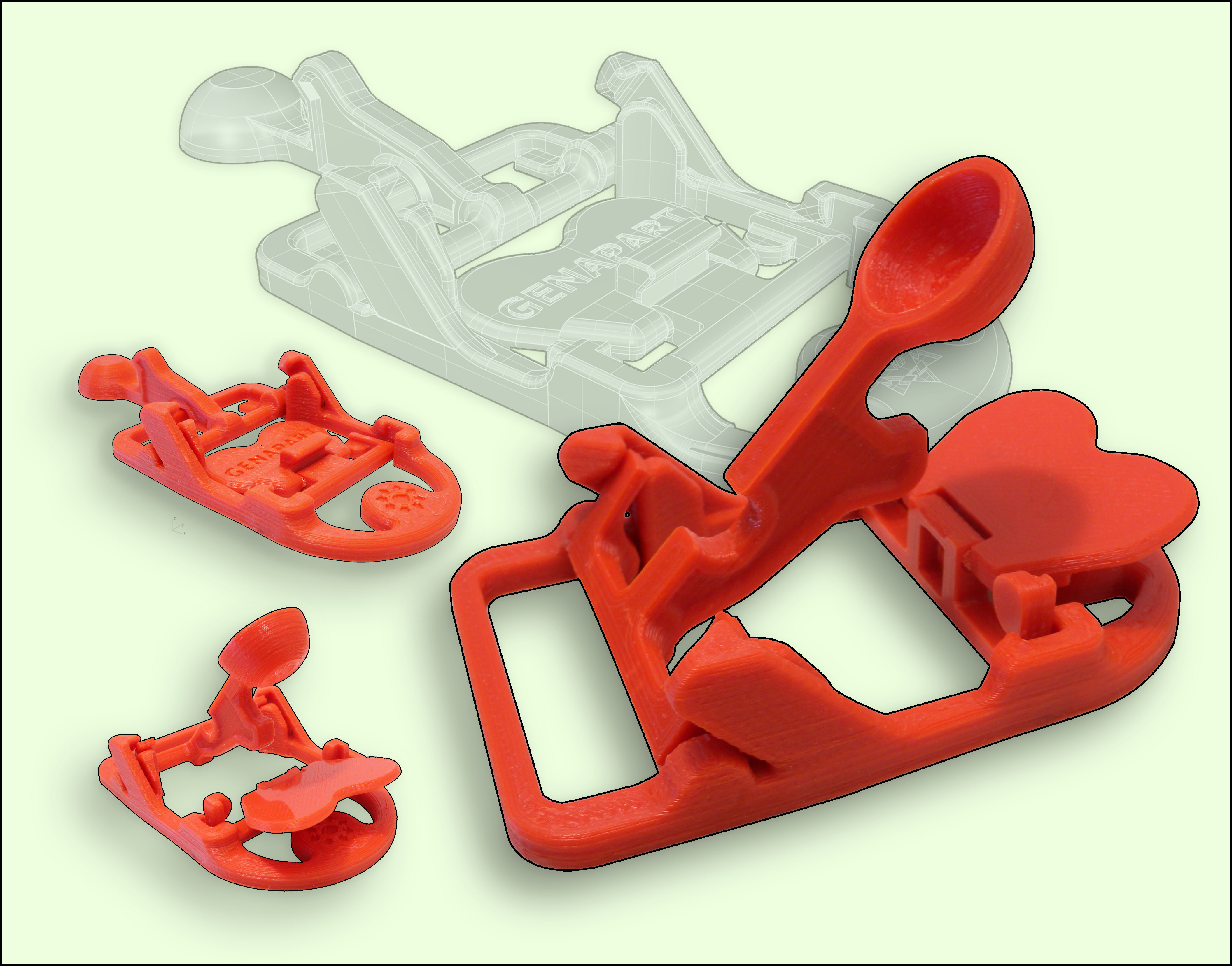 Assembled catapult without support