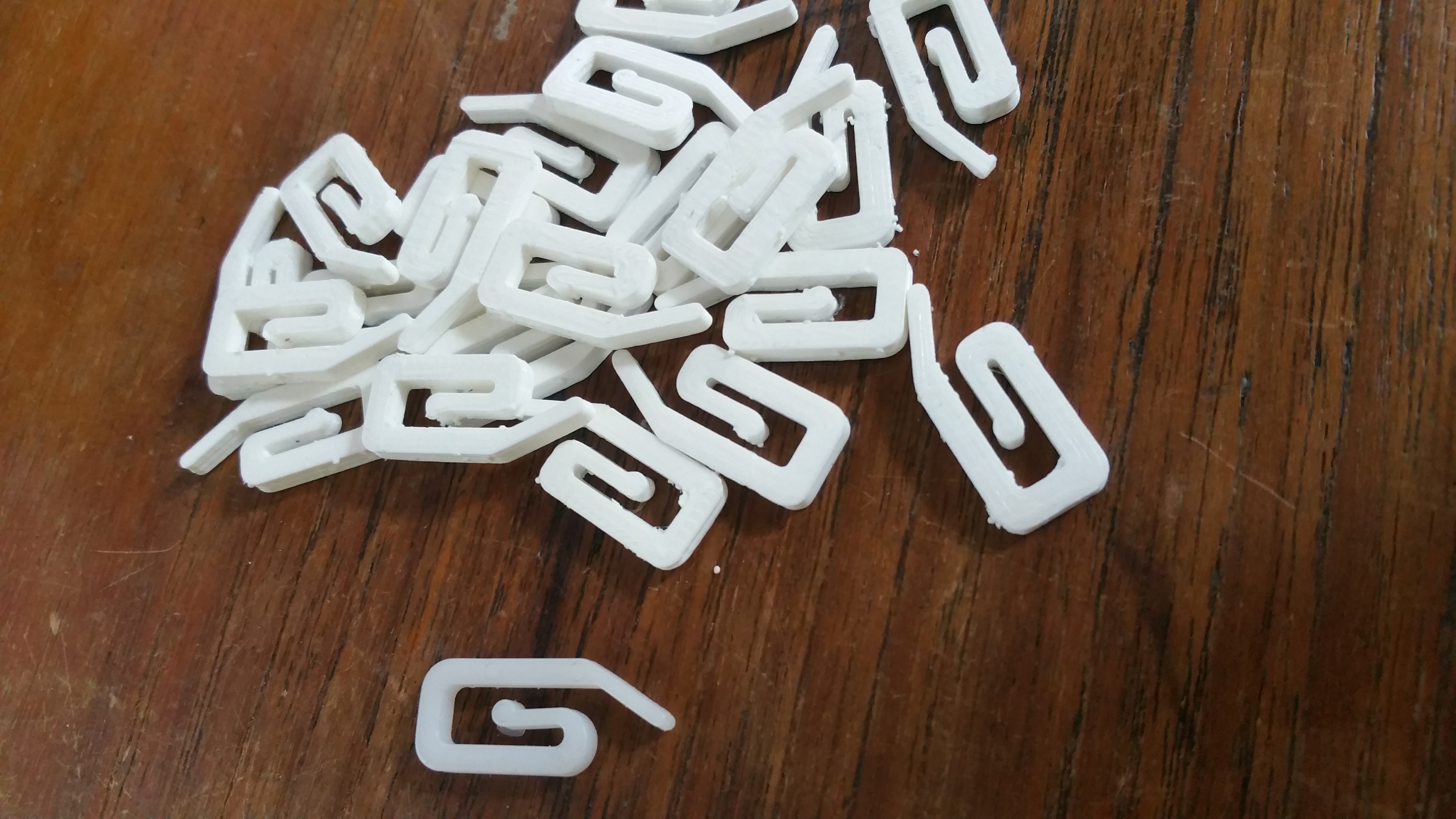 Small curtain hook - for rails with loops like campervan or caravan, and curtains with loops in the fabric