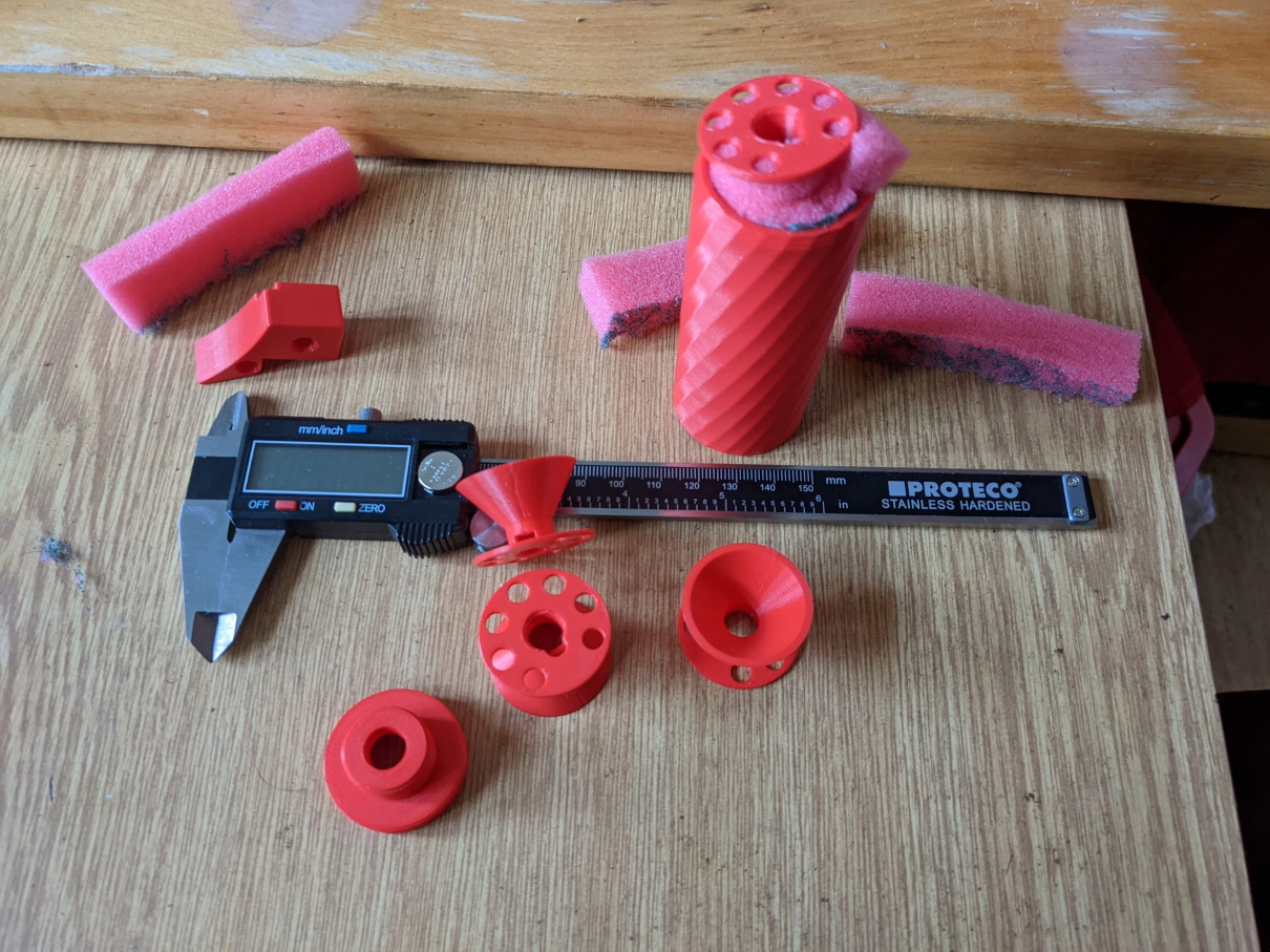 PCP Silencer/suppressor for Artemis SPA PP750 cal. 5.5 mm (.22") K-baffle design