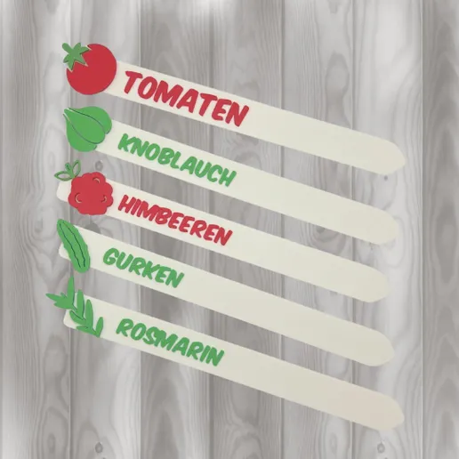 Pflanzen Sticks, Pflanzen Schilder Deutsch German