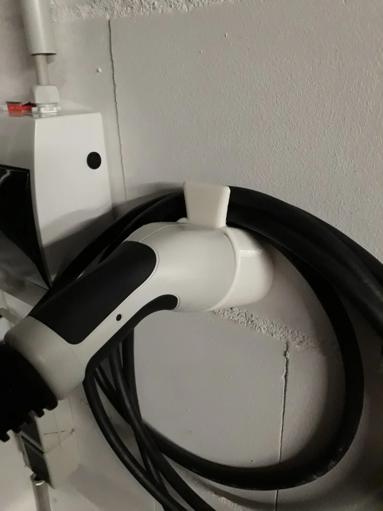Electric Car plug holder (Type 2) - with integrated cable holder