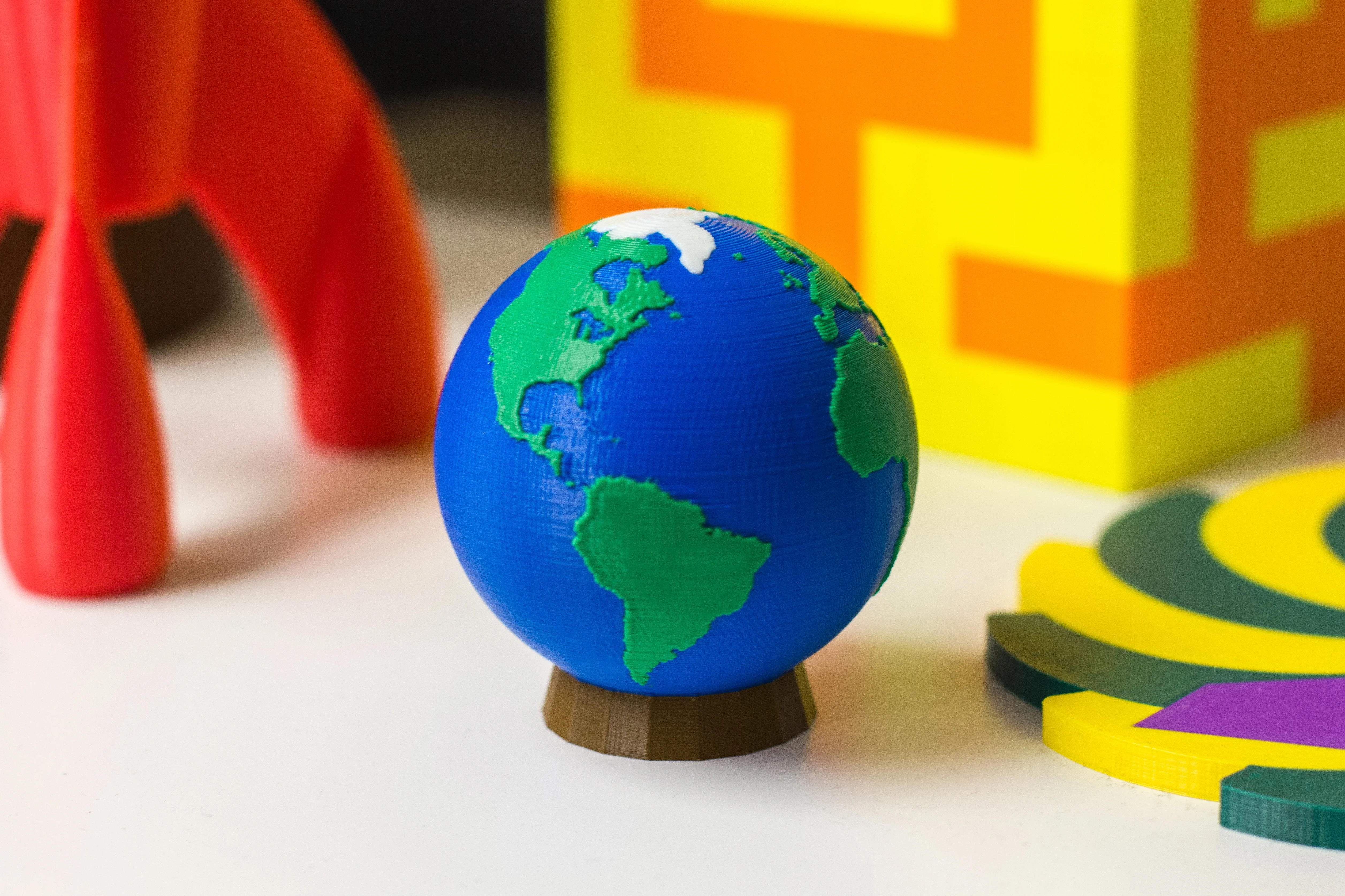 Multi-Color World with Stand
