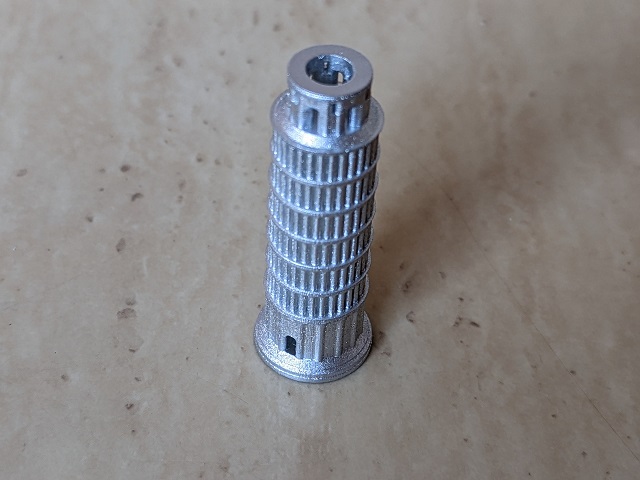 1:1000 scale model of Leaning Tower of Pisa
