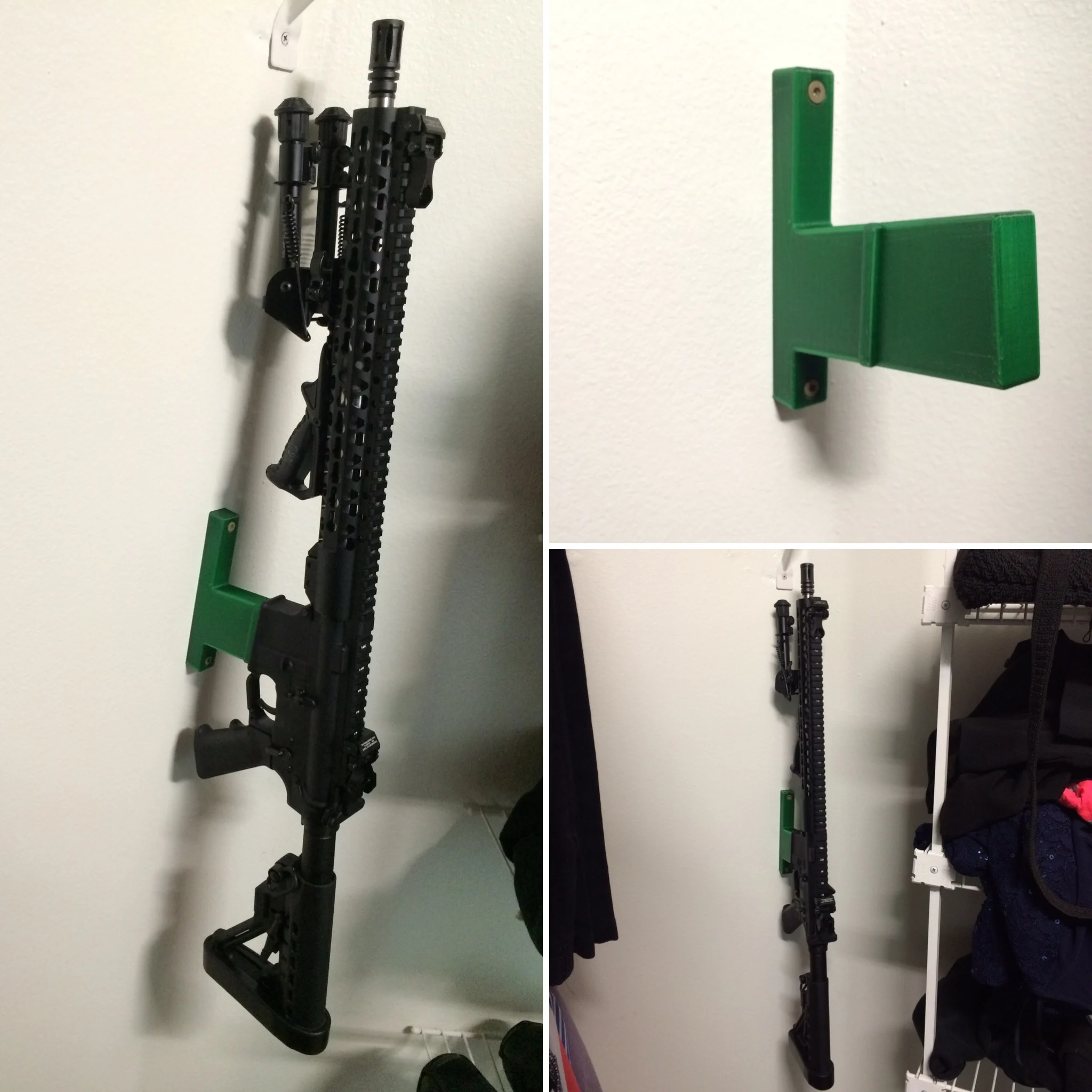 AR-15 vertical wall storage mount