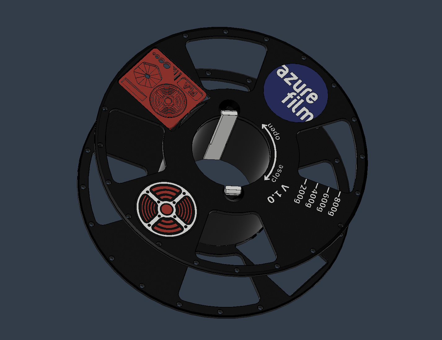 AzureFilm Refill Spool – wechselbarer RFID-Tag mit Snap-fit (Snapmaker U1 kompatibel)