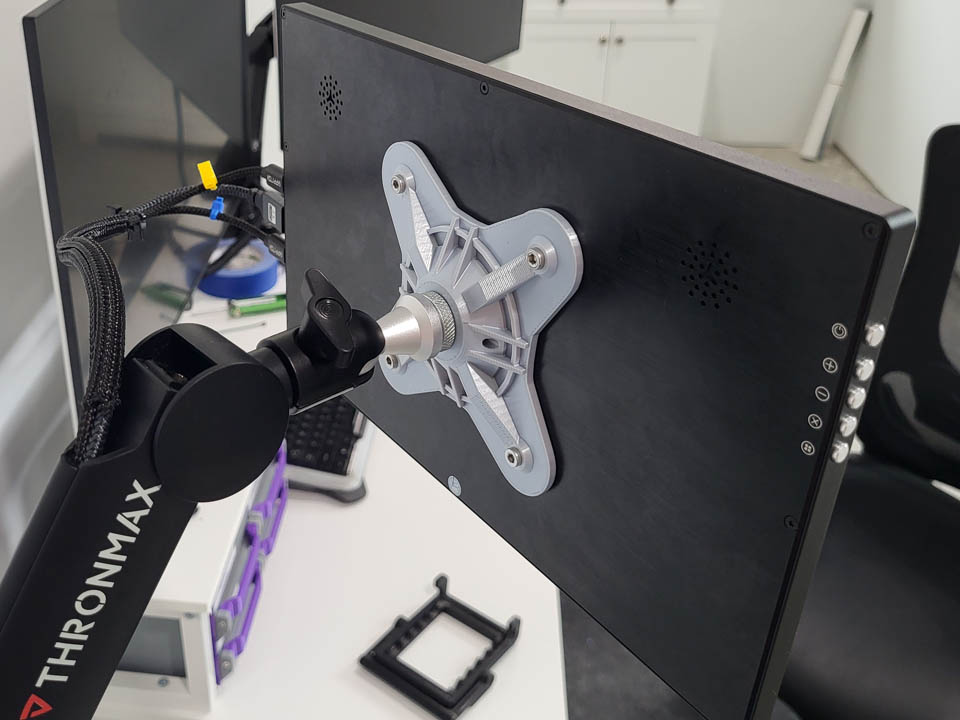 VESA 75mm to 3/8-16 Microphone Boom Arm Adapter