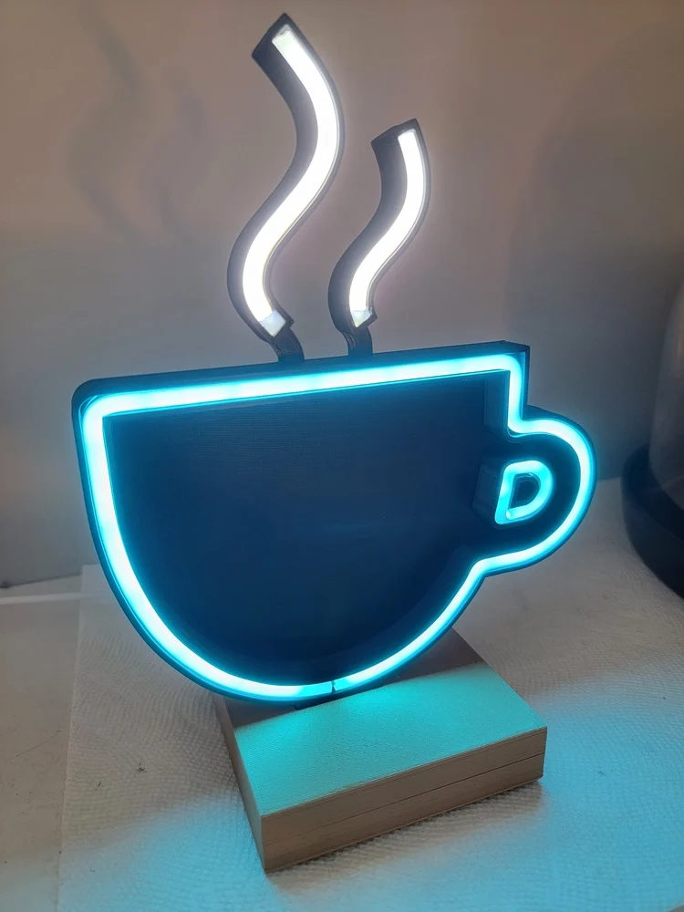 Neon LED Latte Sign