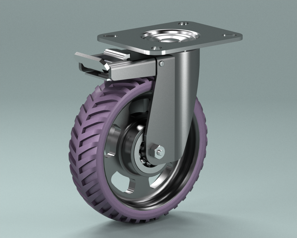 Caster 160 - with plate