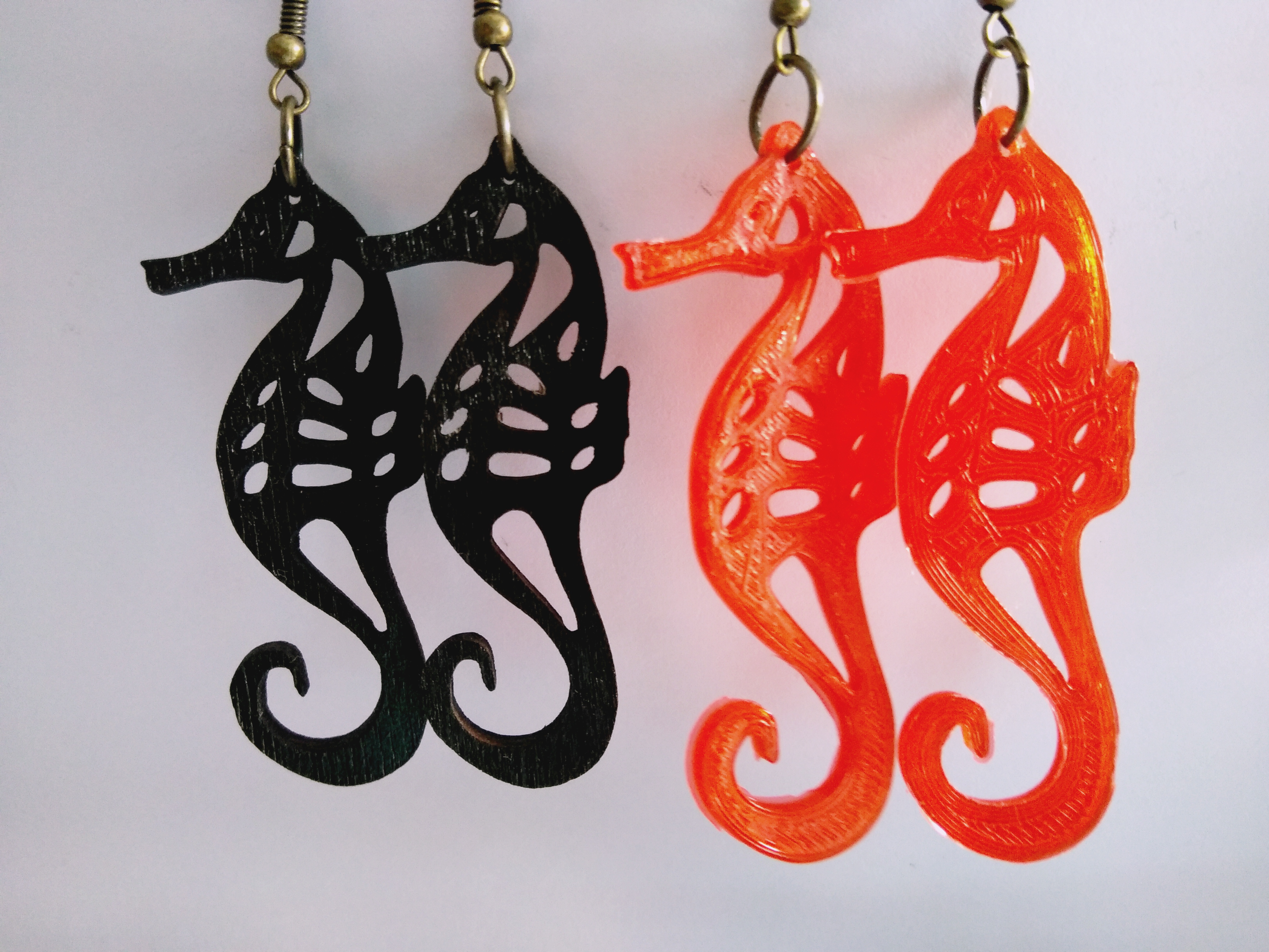 Boucles d'oreille Hippocampe / Seahorse earrings