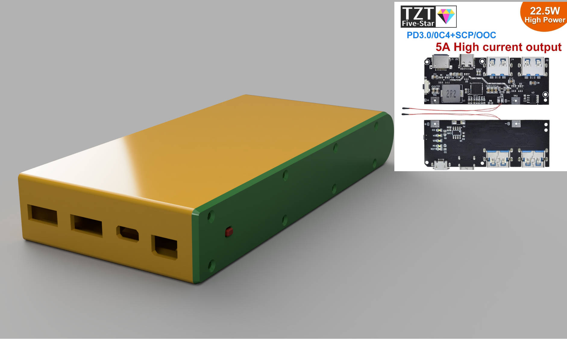 DIY powerbank with 21700 2170 cells 5A PCB