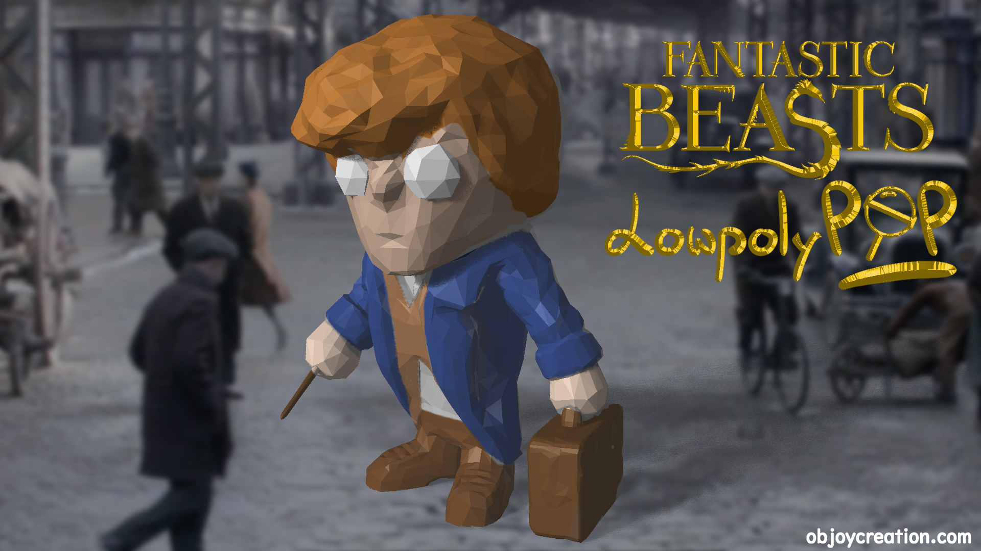 Newt Scamander LowpolyPOP - by Objoy Creation