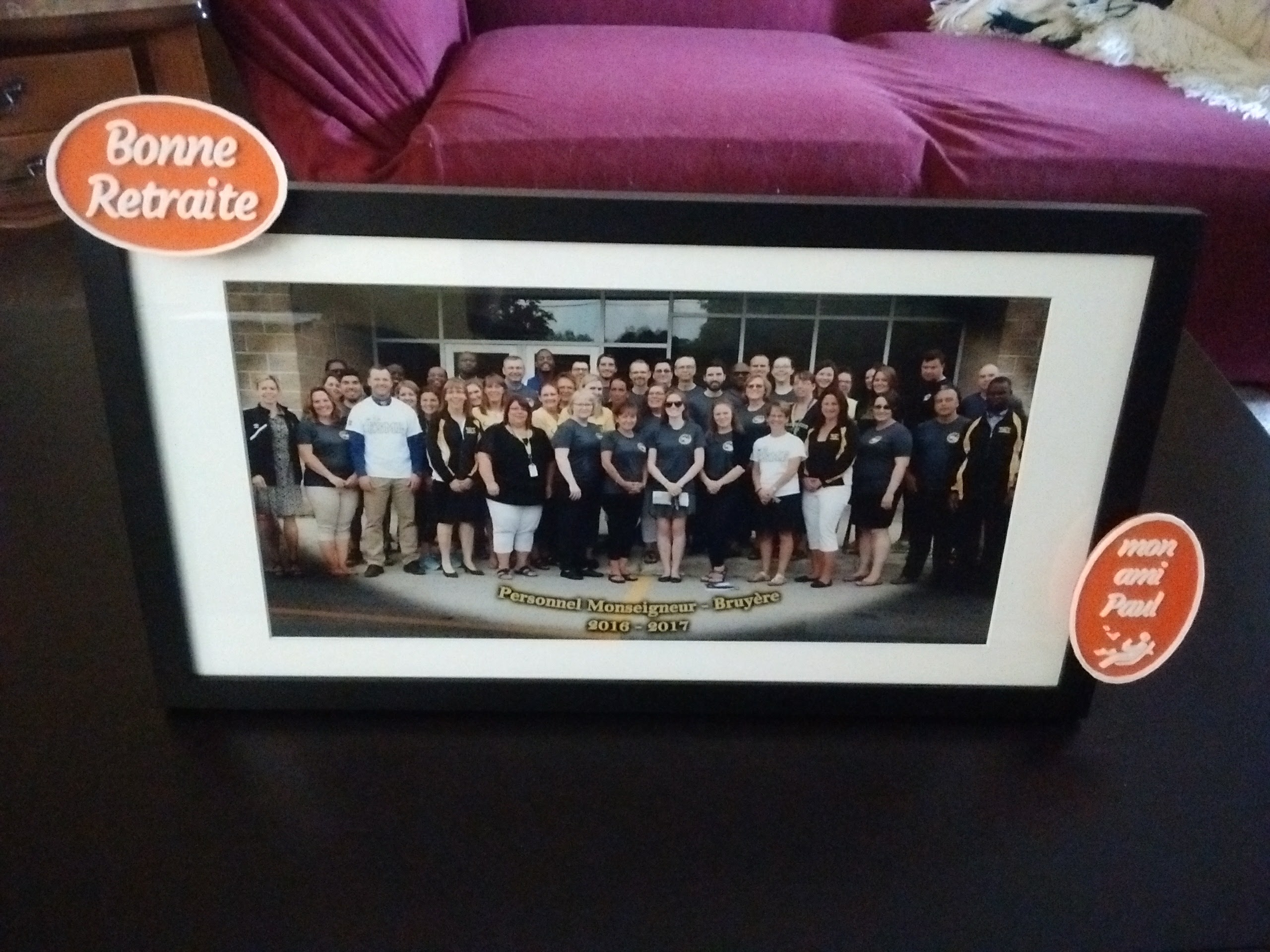 Bonne Retraite - picture frame badge