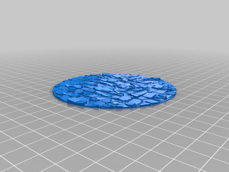 Cracked tile floor base topper