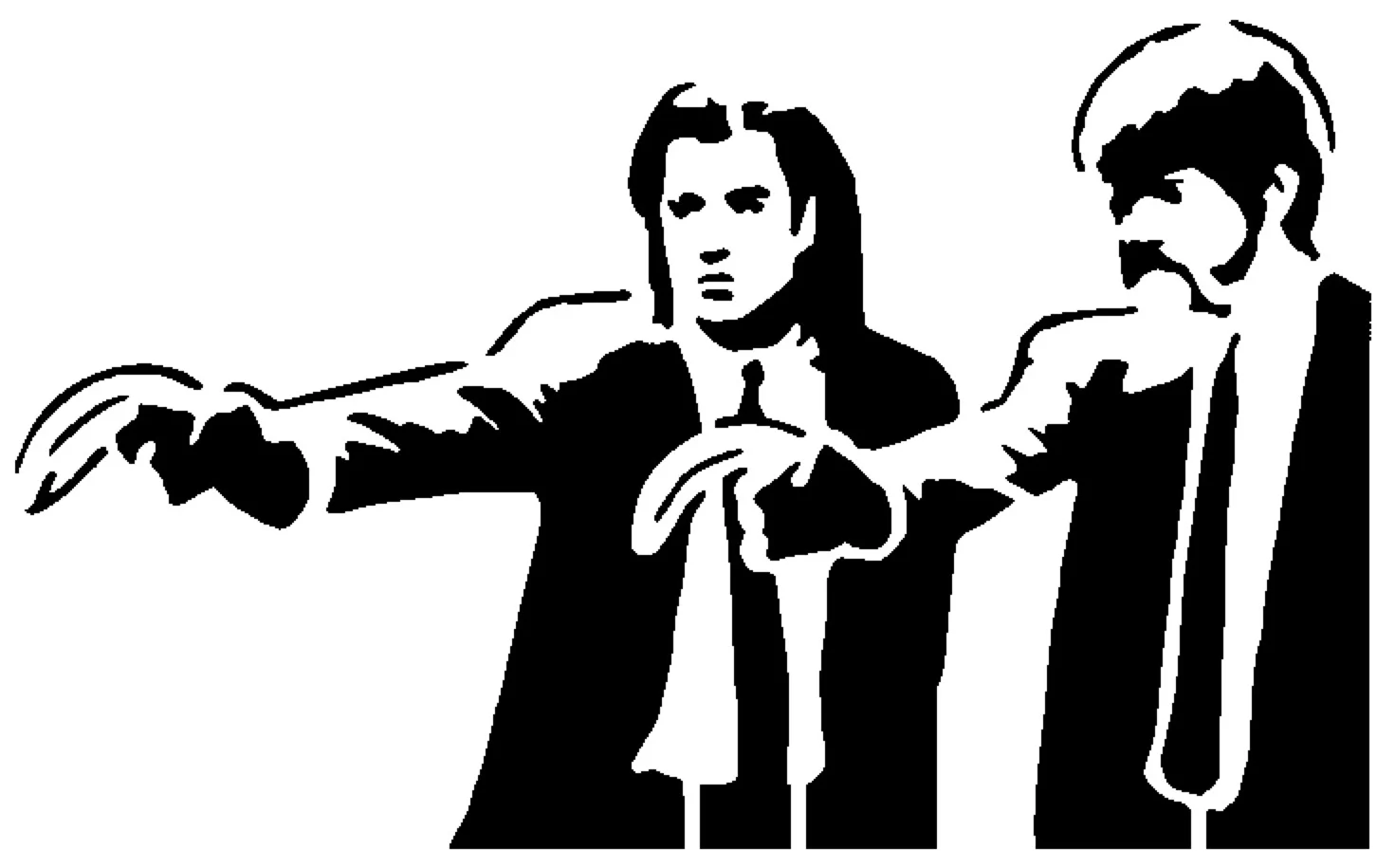 Banksy Pulp Fiction stencil