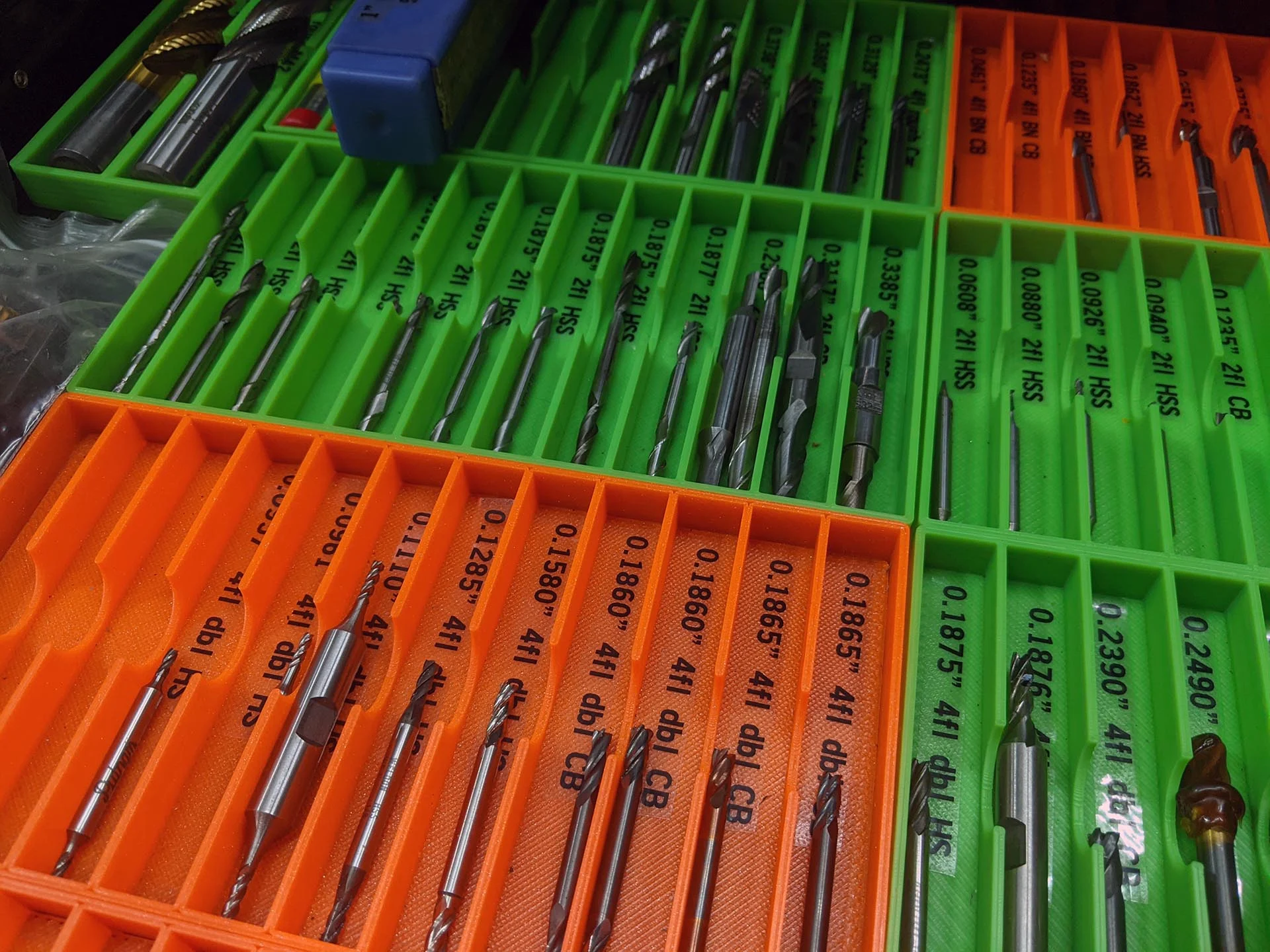 Endmill / Reamer / Drill storage containers