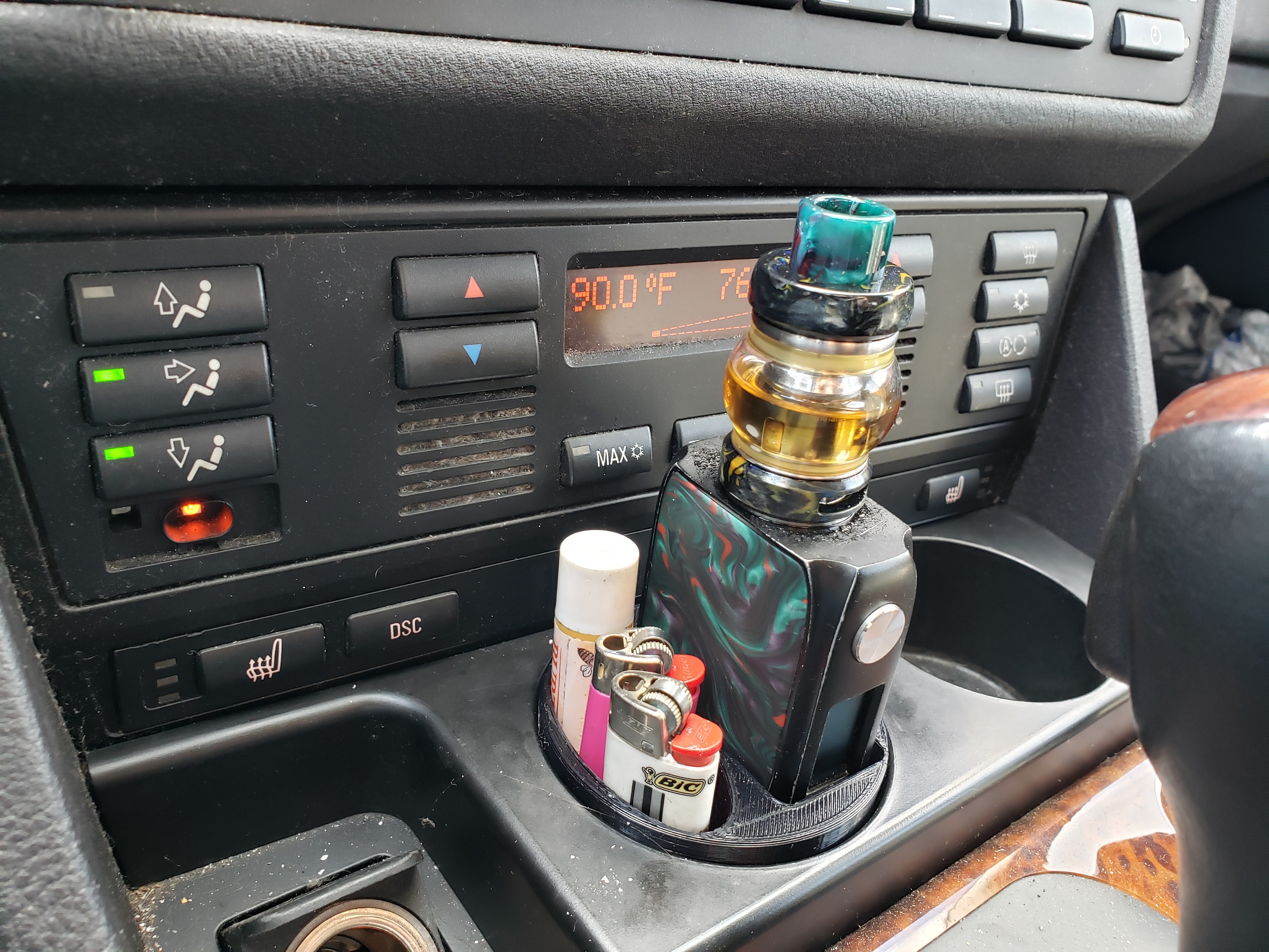 Vape cup holder for e39 BMW