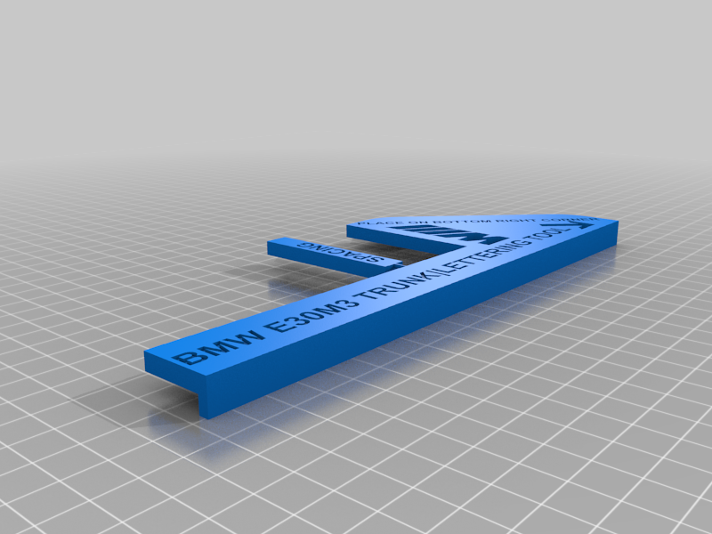 BMW e30 m3 placement-tool for trunk logoes
