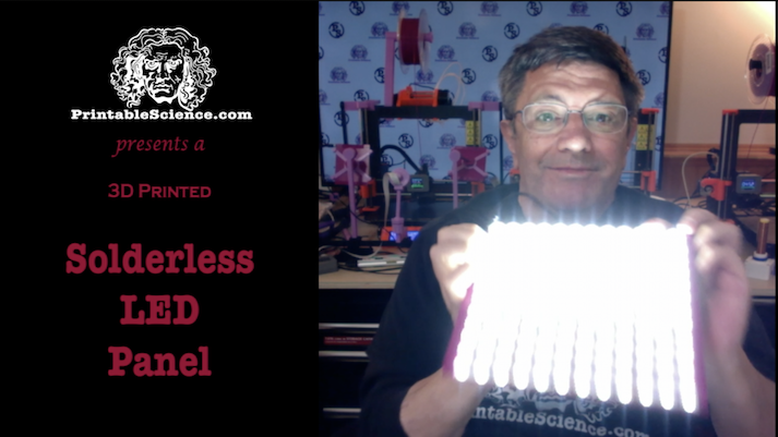 3D Printed Solderless LED Panel