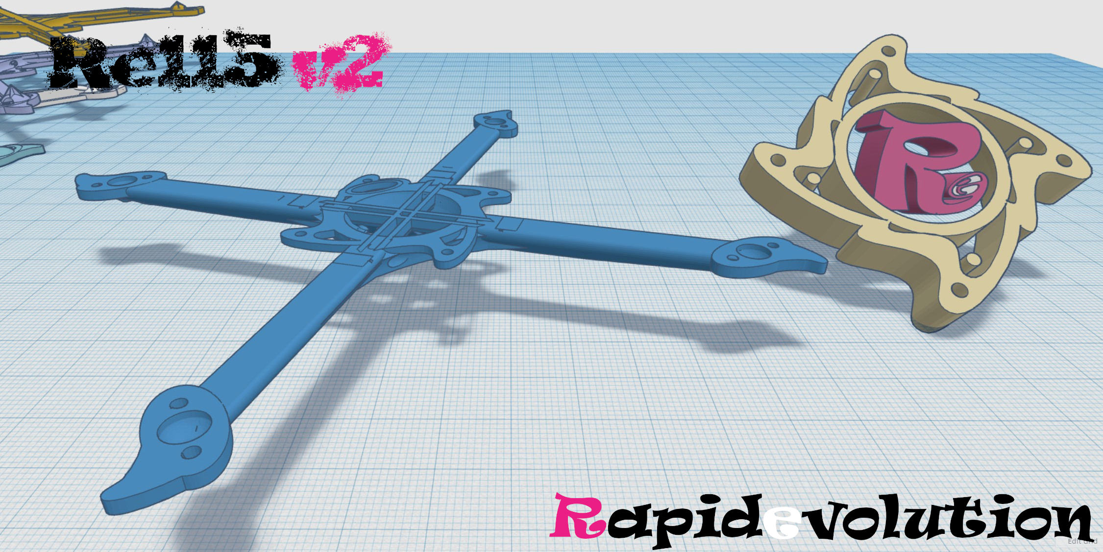 Re115 v2 - Rapidevolution 115mm (3") Printpick FPV Frame