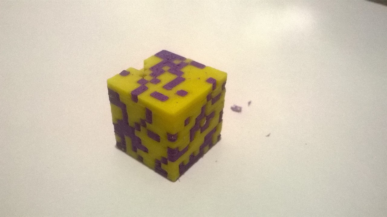 Test Cube 2x2x2 for dual extruder