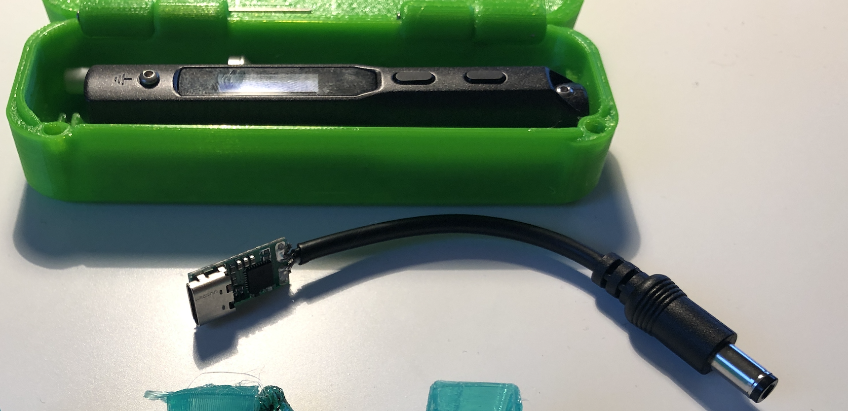 ts100 soldering iron -  usb-c to dc case - macbook power supply