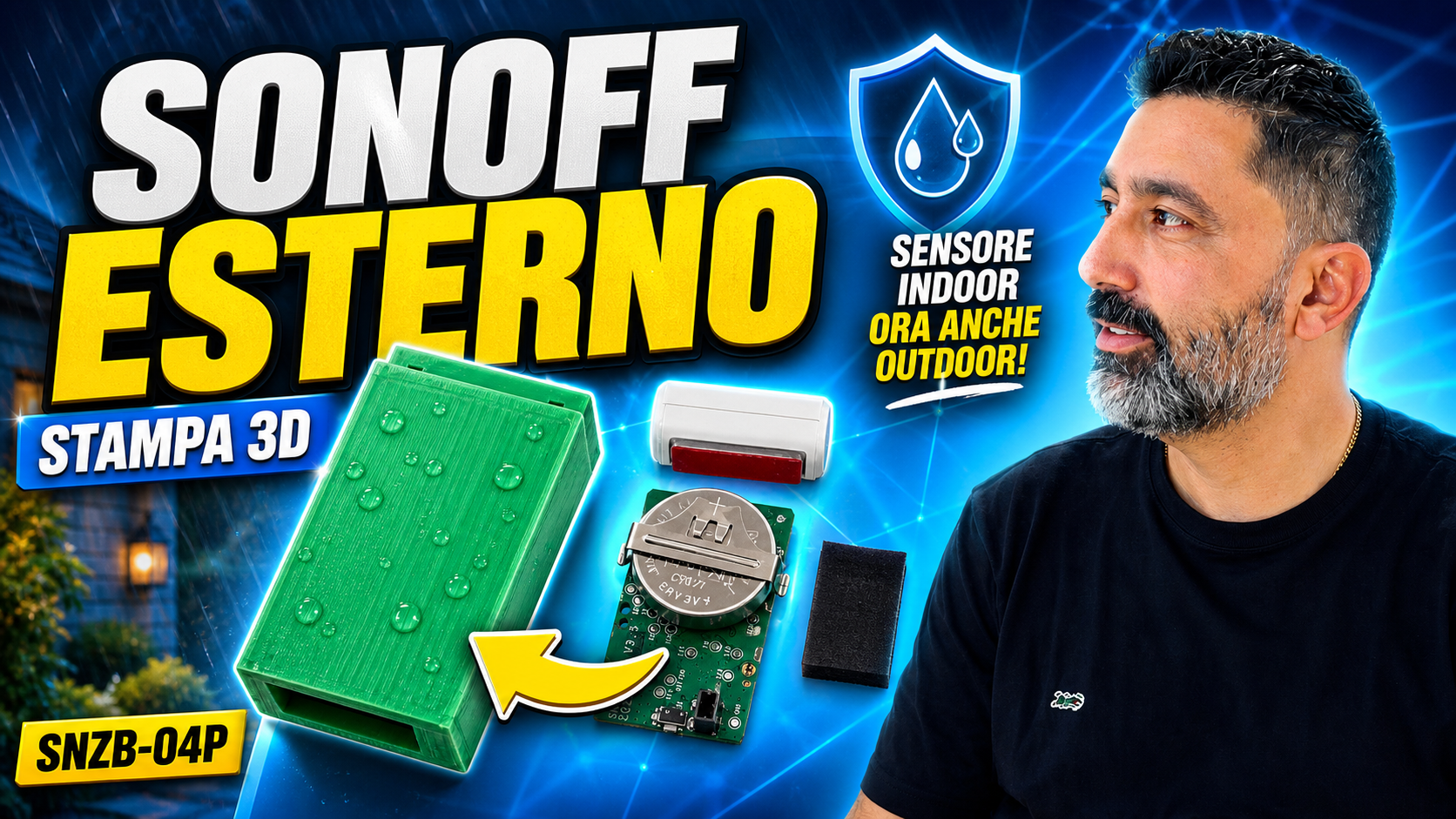SONOFF SNZB-04P da interno a esterno con stampa 3D
