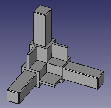 corner connector Kantoflex square tube with offset thigh