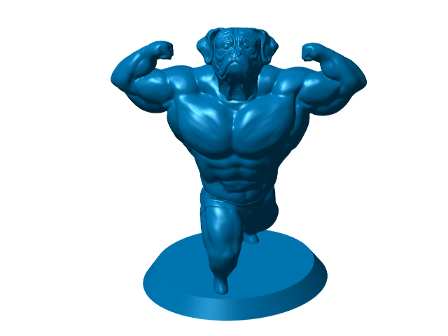 Ultra Swole Boxer Dog Bodybuilder