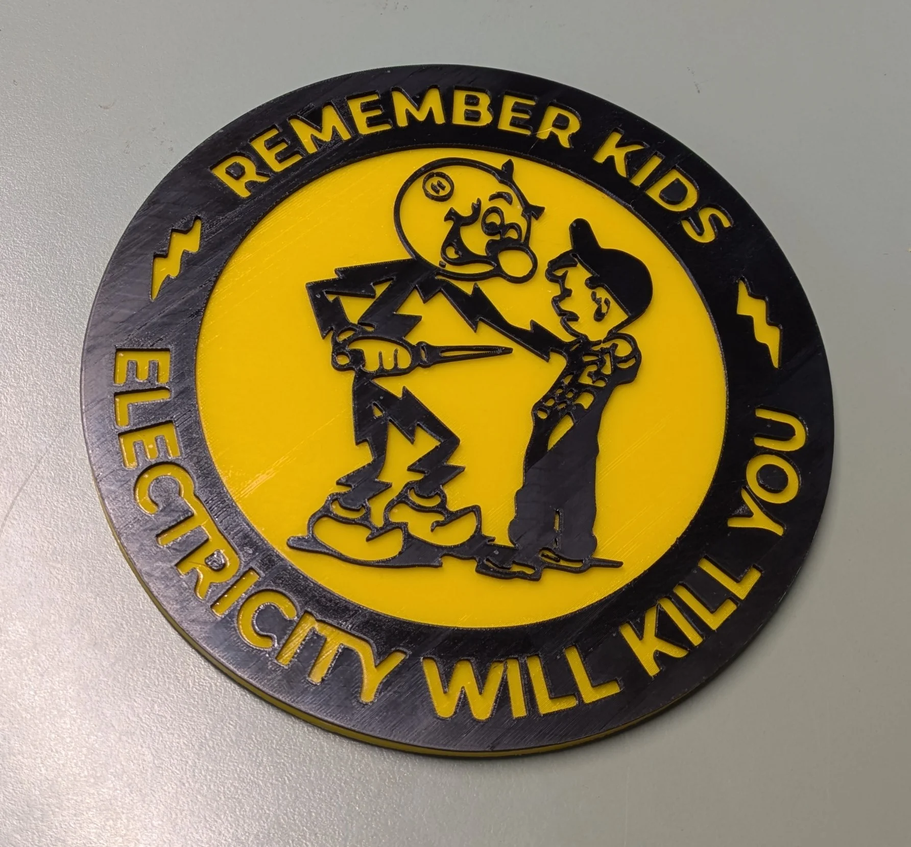 Remember kids, electricity will kill you