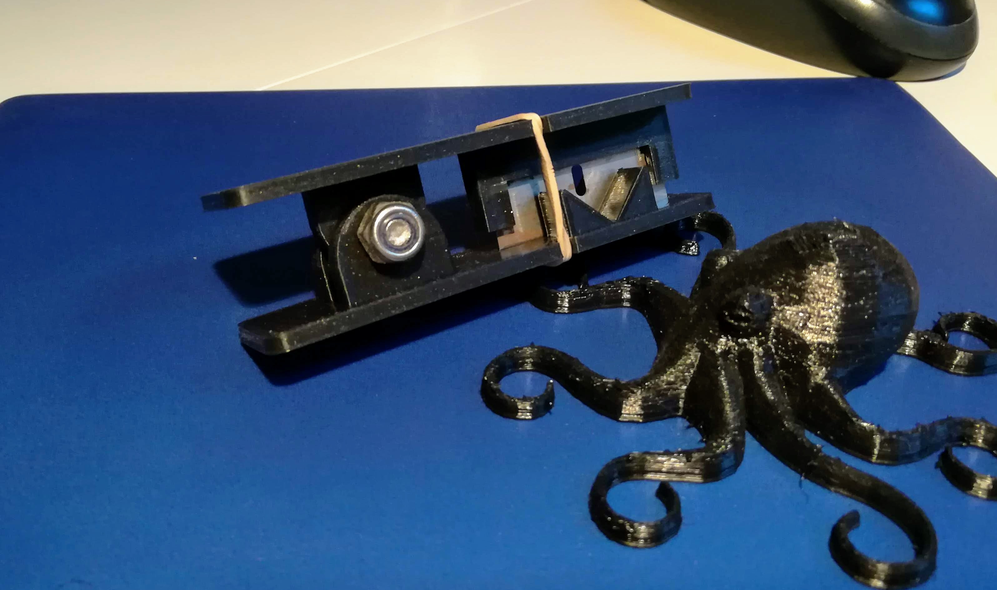 Pneumatic tube cutter.