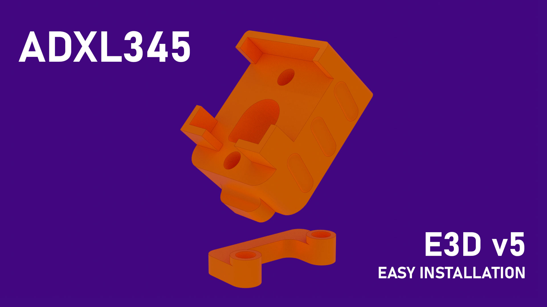 ADXL345 ADAPTER E3D V5 / Flyingbear Ghost 5 Nozzle Mount