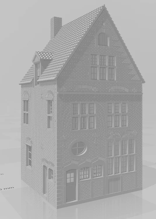 City house (new, revised version)  - historisches Stadthaus aus Aachen (neue, überarbeitete Version)
