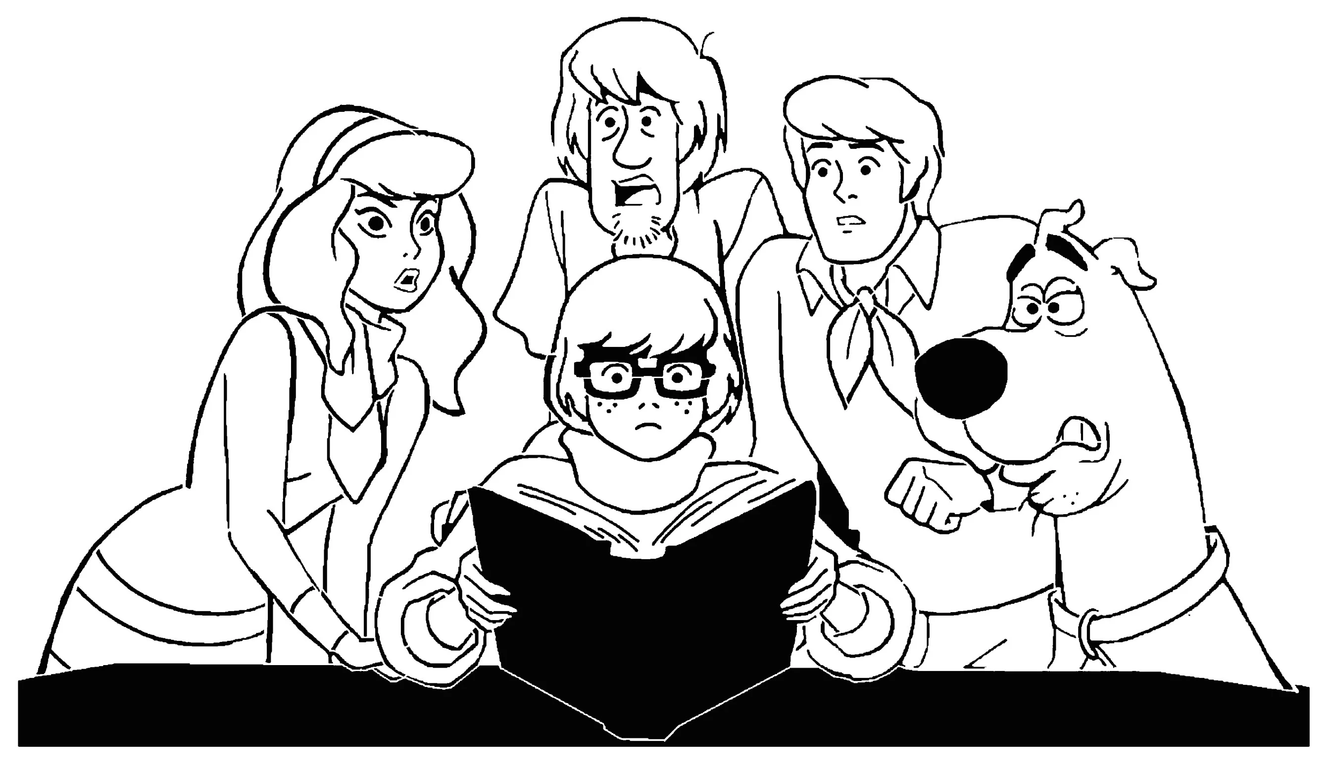 Scooby Doo Gang stencil