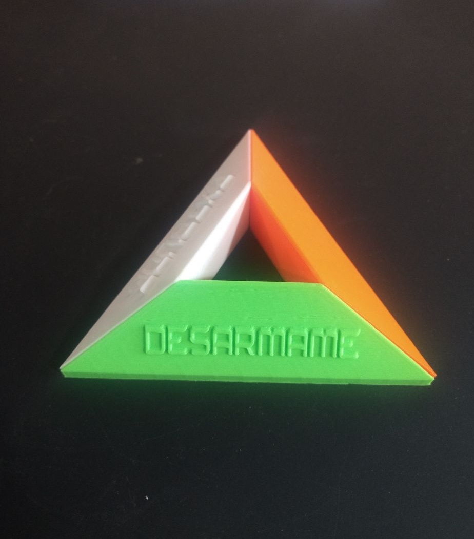 Base para cubo Rubik tricolor!