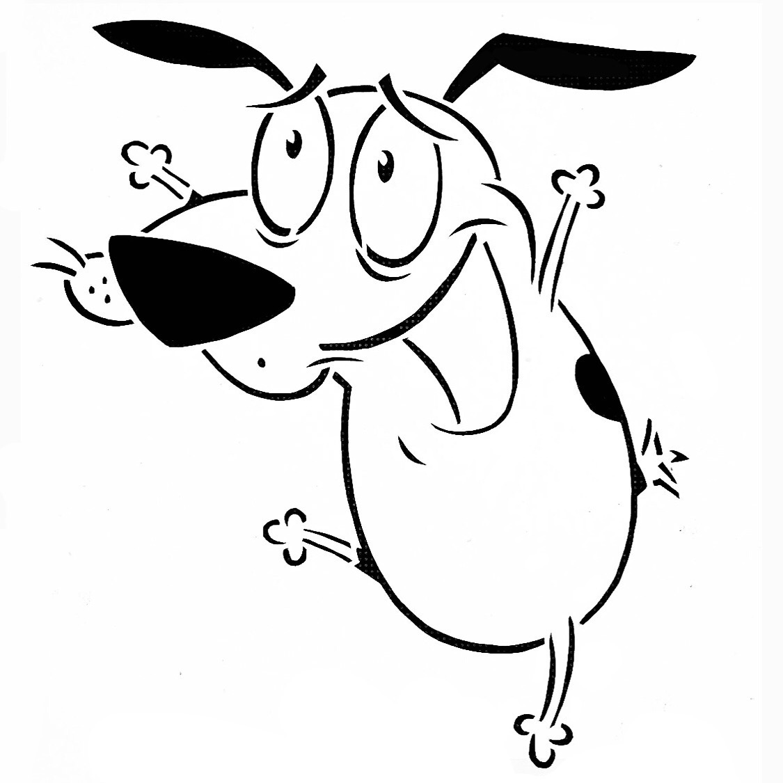 Courage the cowardly dog stencil 2