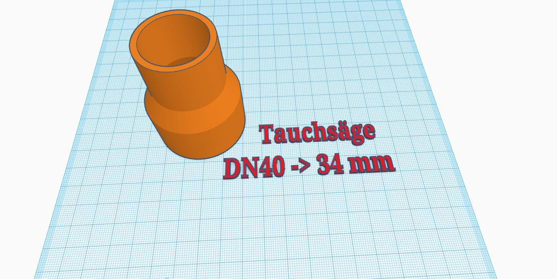 Absaugadapter DN40 auf Scheppach Tauchsäge PL55