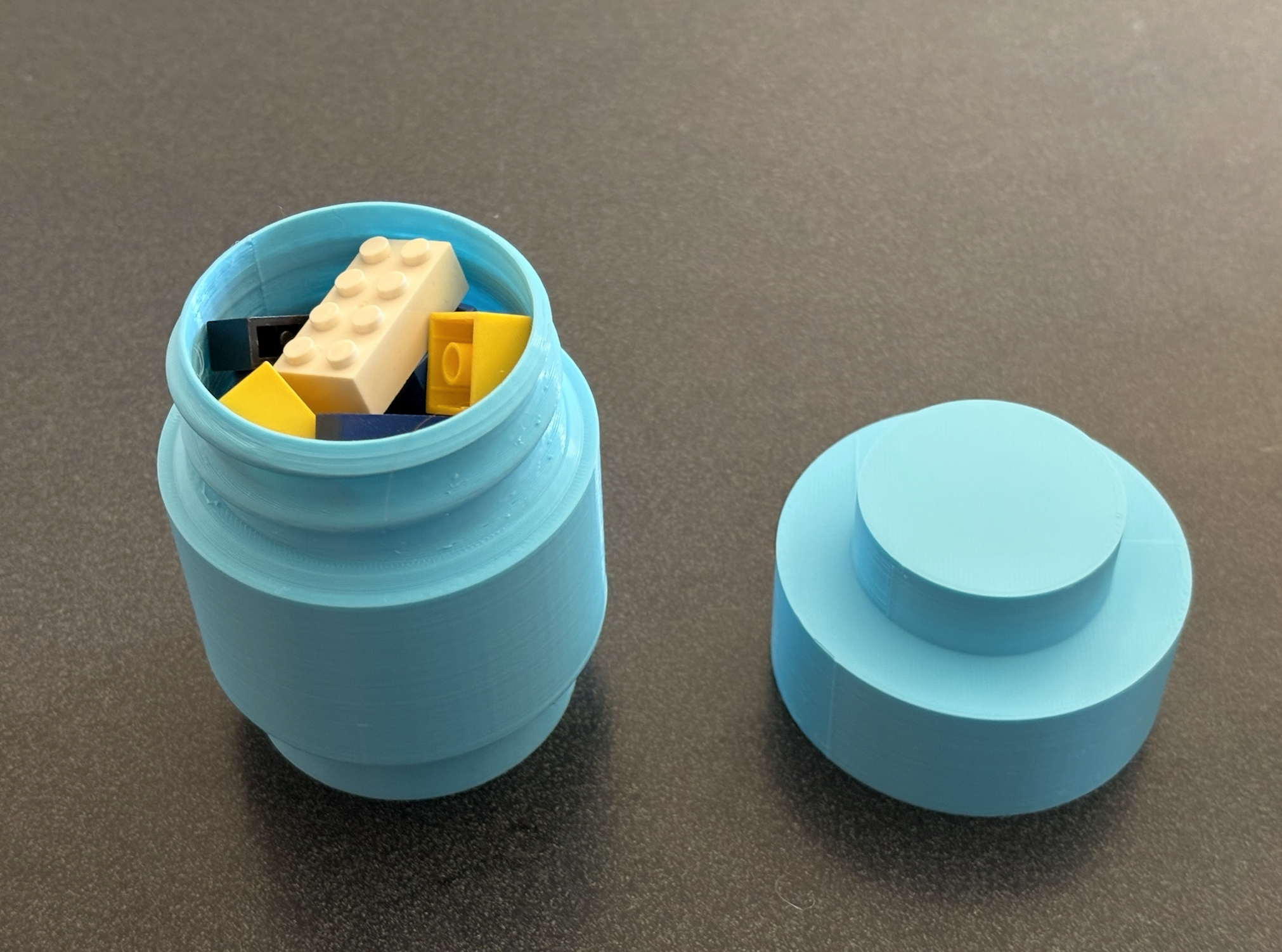 Threaded Lego Inspired Container