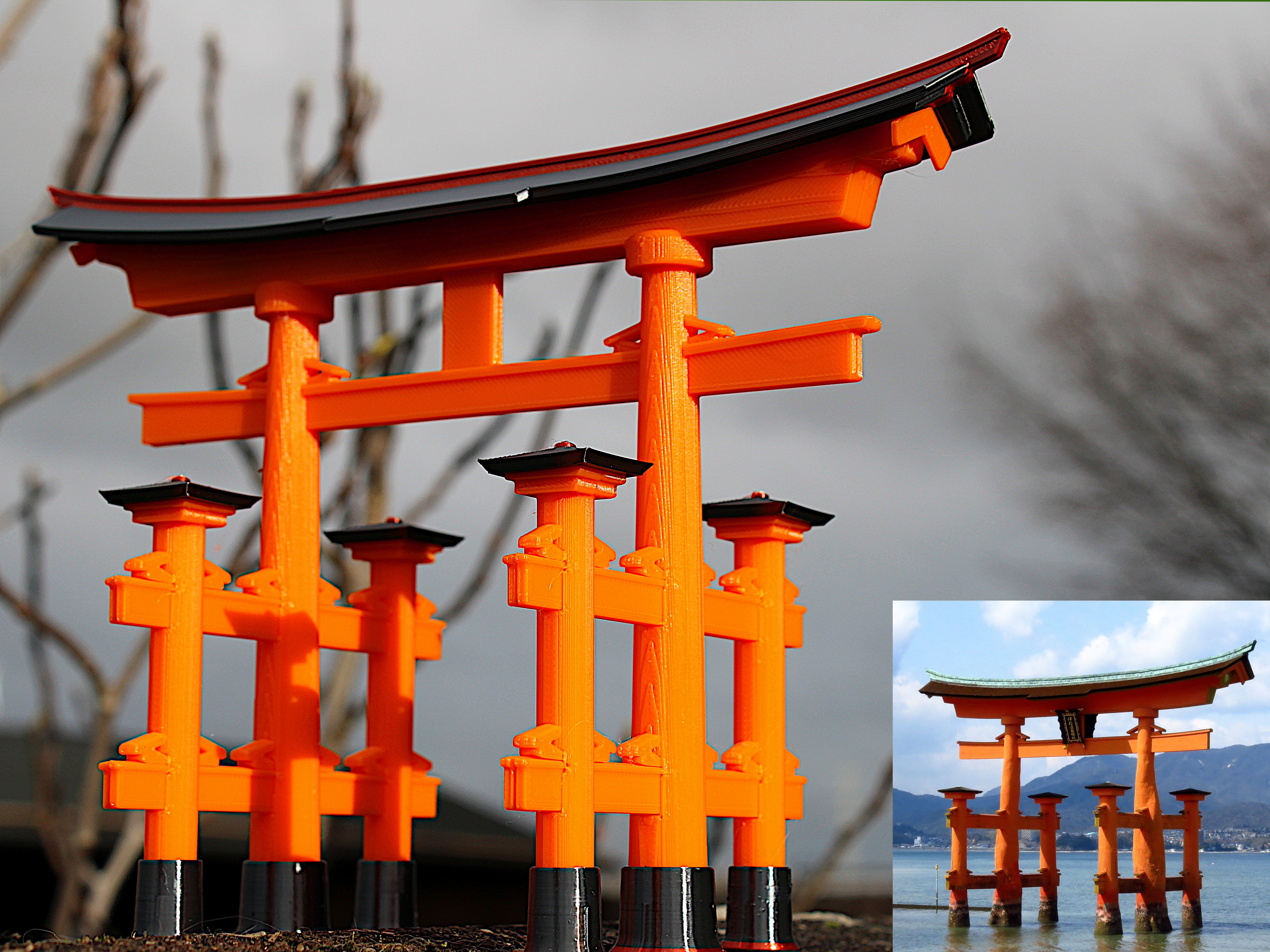 Japanese Shinto Shrine Gate (Torii) No Supports