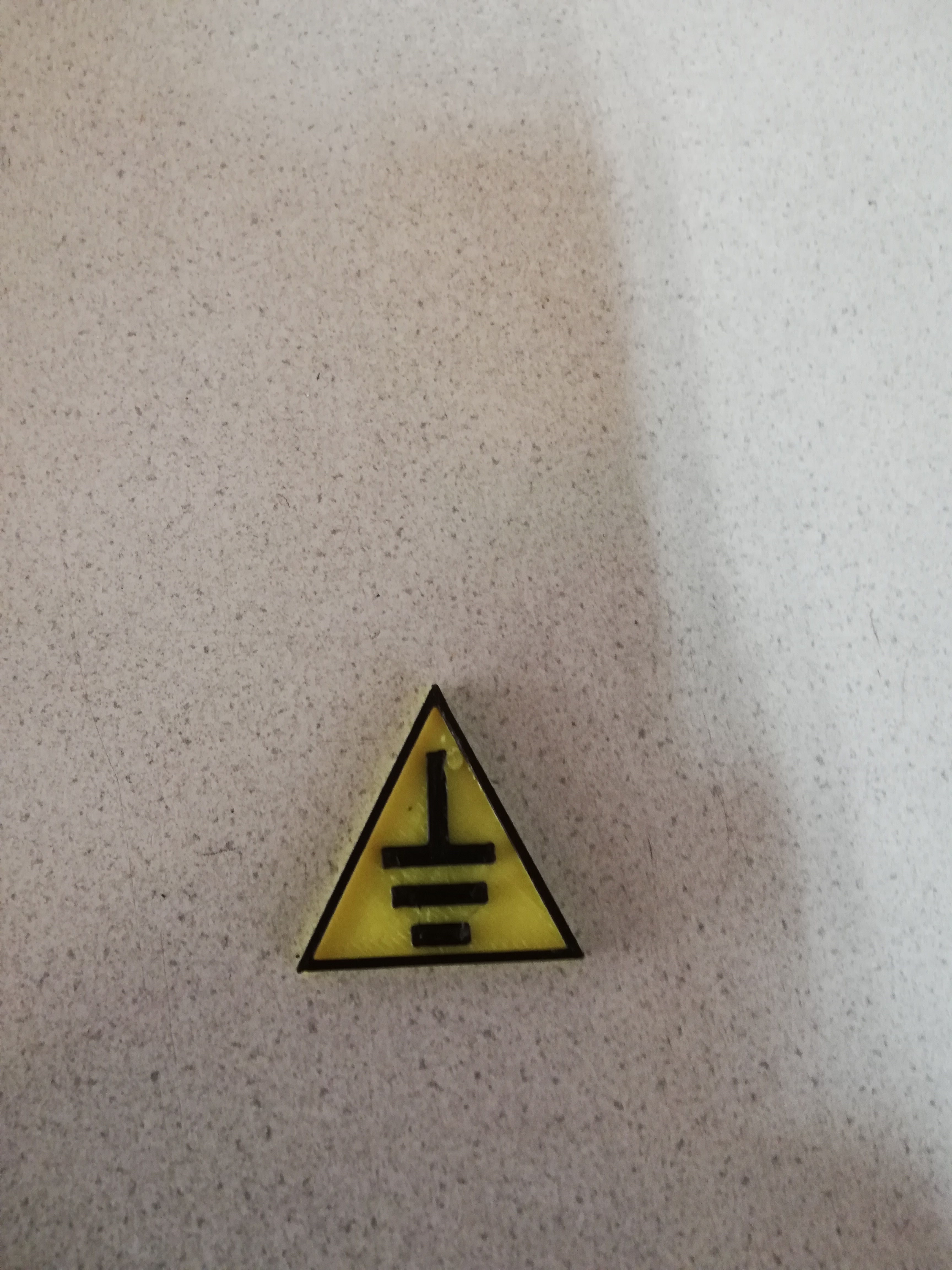 Warnzeichen Erdung / warning sign ground