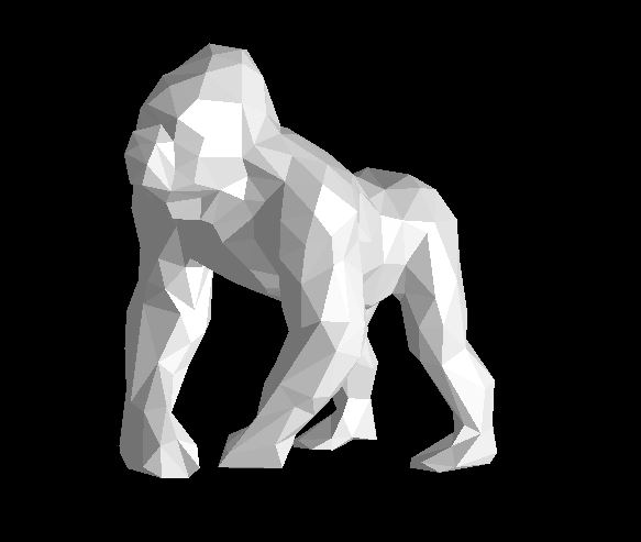 Low-poly gorilla