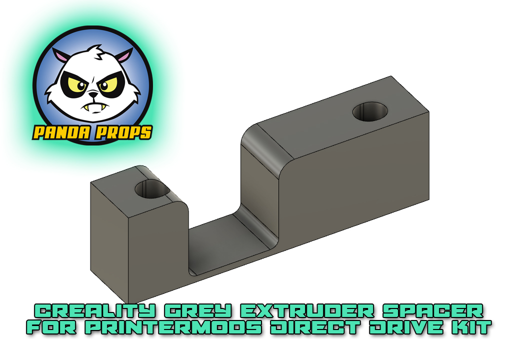 Panda Props Printermods Grey creality extruder spacer for DD