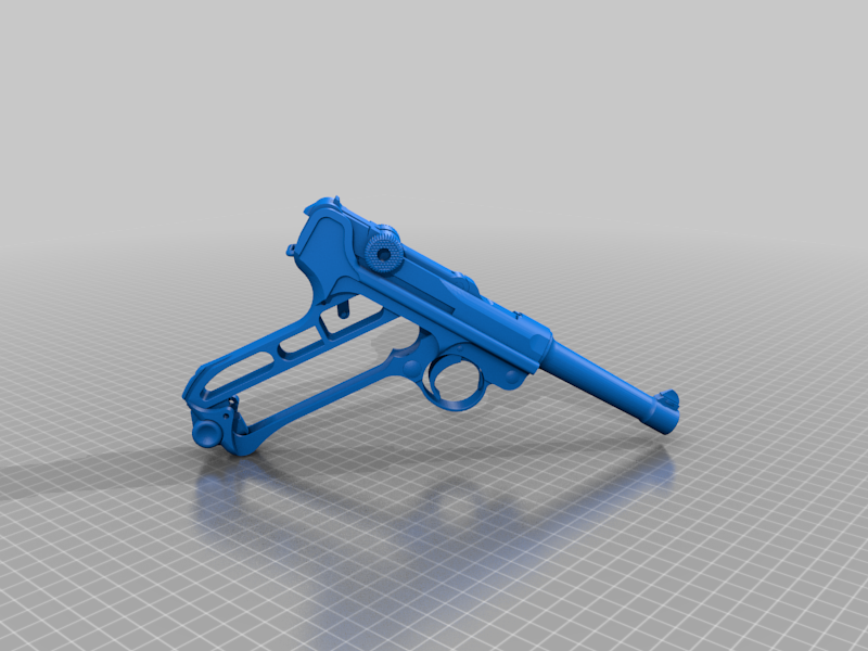 Luger P08 static prop with grips apart