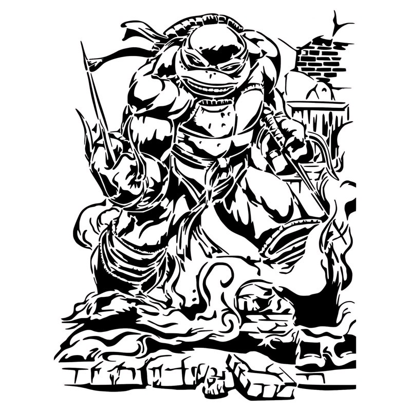 TMNT Raphael stencil