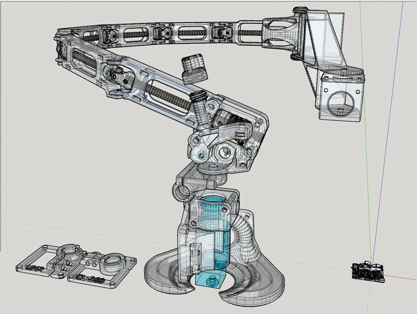 E3D V6 Extruder Head Assembly With Cardan Shaft Direct Drive